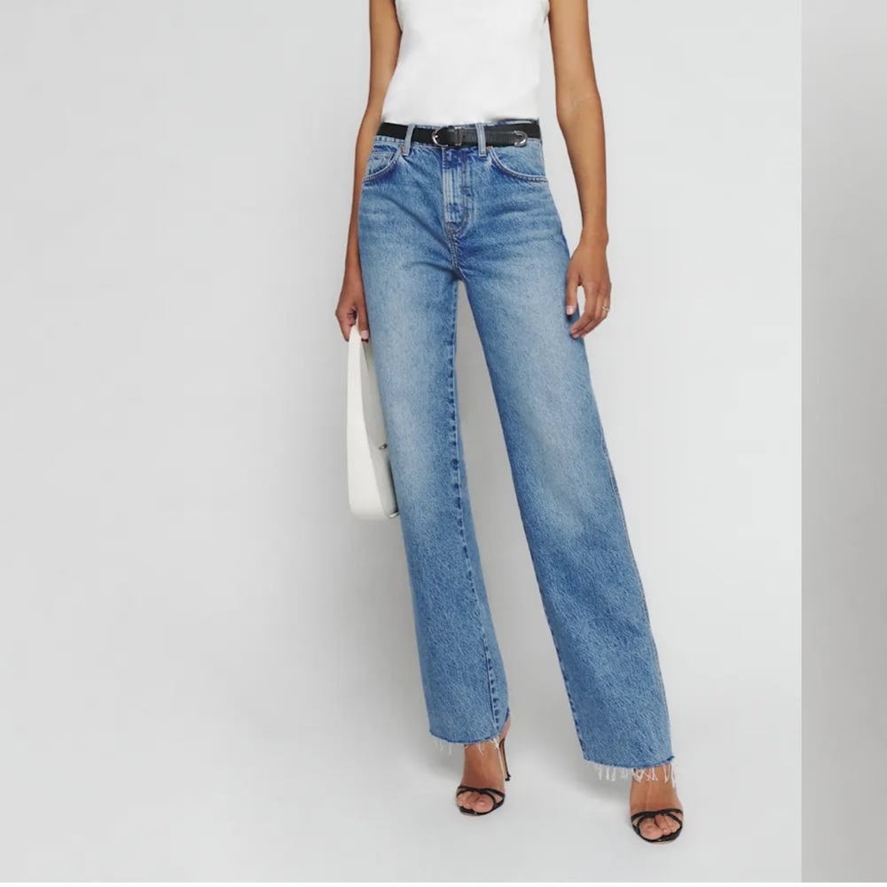 Reformation 90s Mid Rise Straight Jeans
